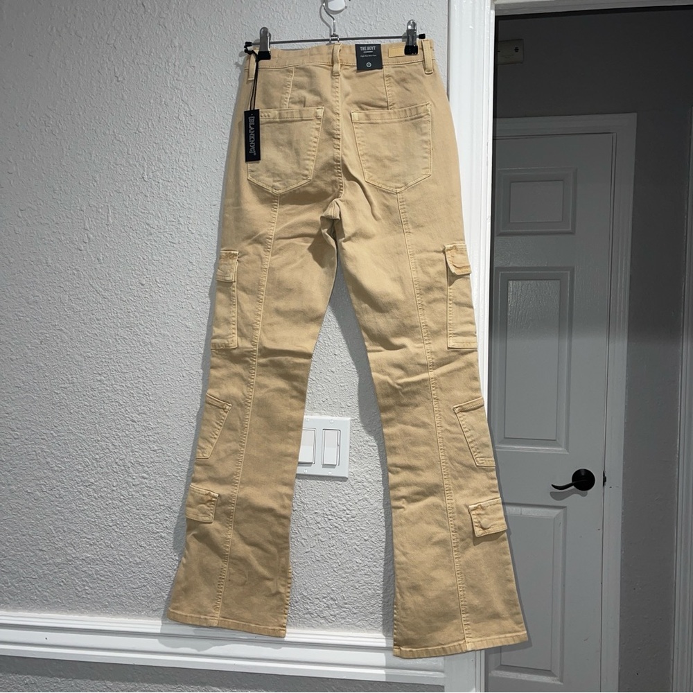 BLANK NYC Tan khaki cargo Jean pants 26 NWT - Picture 2 of 5
